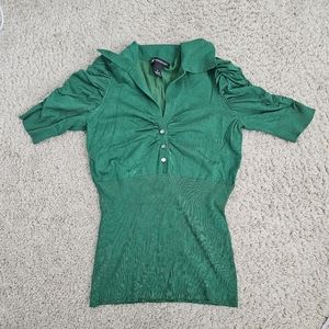 INC Size Medium Green Top